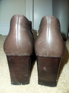   Boots 9 Ankle height JENNIFER MOORE Chocolate leather square toe