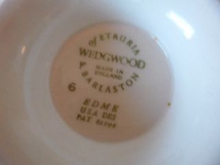10 PC Lot England Wedgwood Edme Pat #61298 5 Teacups & 5 Saucers Off 
