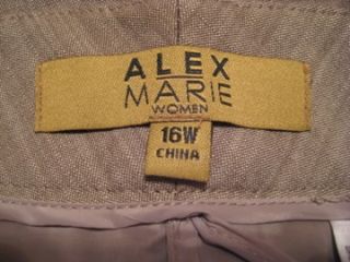 ALEX MARIE Alexa Brown Dress Pants NWT $119 PLUS Sizes *Free Ship*