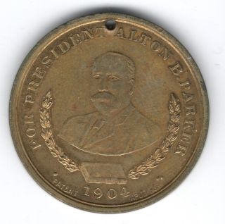 1904 Theodore Roosevelt Alton B Parker for President Election Medal 