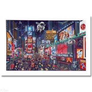 Alexander Chen TIMES SQUARE PANORAMA NEW YORK CITY S N Limited Ed on 