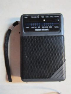 Genuine Radio Shack AM FM Pocket Radio with Headphone Jack/ Tone 