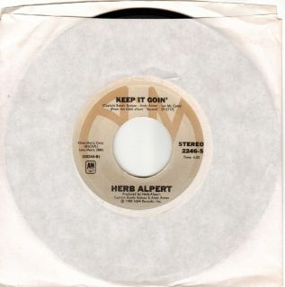 HERB ALPERT Keep It Goin Beyond TRUMPET 45 RPM RECORD Vinyl SINGLE A M 