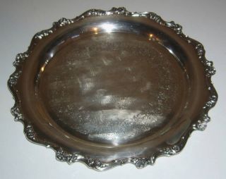 Antique Wilcox International Silver American Rose Tray