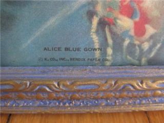 Alice Blue Gown Beautiful Vintage Framed Print 15x12 Copyright Bendix 