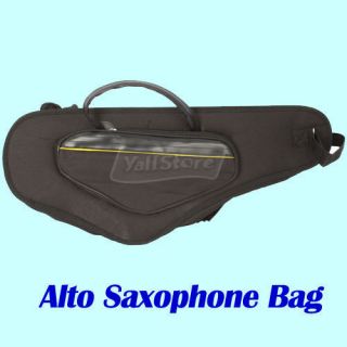 New Padded Foam Alto Saxophone Sax Soft Case Gig Bag Black High 