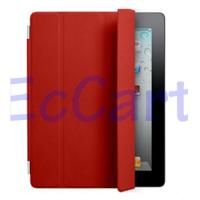 New PU Magnetic Smart Slim Case Cover Red Apple iPad 2