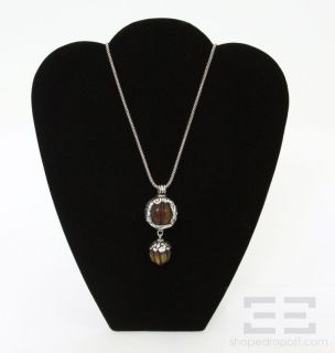 designer sterling silver amber pendant necklace