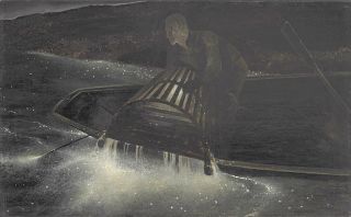 Andrew Wyeth Night Hauling Gravure from The Late 1960s