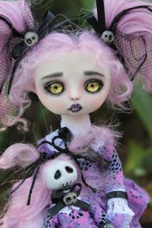 OOAK Gothic Fairy Tale Monster Vampire Goth Posable Art Doll A Gibbons 