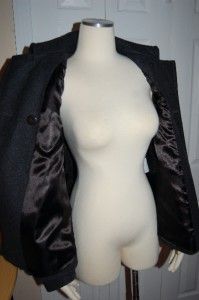 Donatella Wool Jacket Charcoal Gray Fully Lined Womens Size x Small XS 