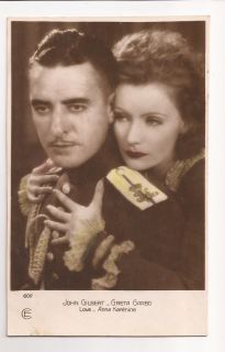John Gilbert Greta Garbo Anna Karenina Unused Vintage French 
