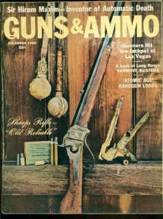 Guns & Ammo Magazine, December, 1960, Sharps Rifle   Old Reliable 