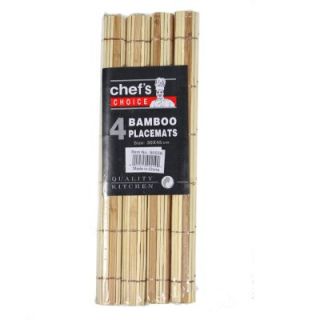 Chefs Choice 100% Bamboo Placemats Eco Friendly Dinner Kitchen Table 