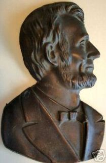abraham lincoln brass plaque bust  150 00