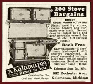 nickel trimmed kitchen stove in 1924 kalamazoo stove ad time