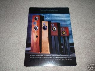 ProAc 3.5,2.5,2s,1s Speaker Ad from 1996,RARE