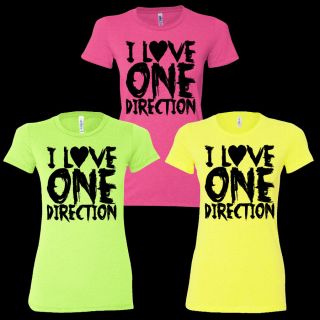 love one direction shirt neon colored shirt