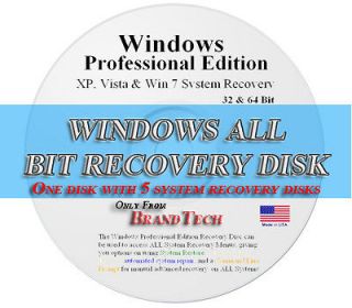   SYSTEM RECOVERY IN ONE DISK  XP VISTA WIN7 32/64 BIT + ULTRA BOOT