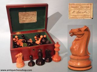 Antique Staunton Chess Set by Jaques London