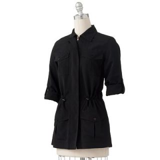   Ralph Lauren Roll Tab Anorak 4 pocket Solid Zip & Snap Front Jacket