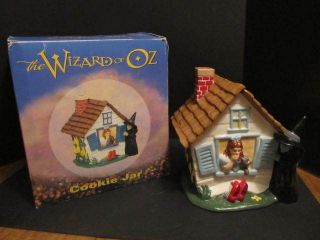 1998 Warner Brothers WIZARD OF OZ Wicked Witch House Cookie Jar With 