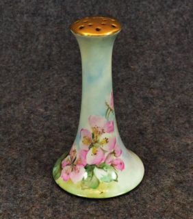Antique Hat Pin Holder China Porcelain Hand Painted Gold