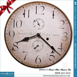 620314 Howard Miller Moment in Time 18 Diameter Wall Clock Antique 