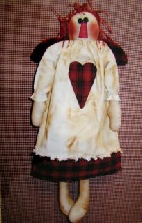   Doll Primitive Cloth Rag 17 Raggedy Ann Annie Angel Valentine