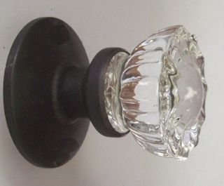  Crystal Glass FRENCH DOOR Dummy Knob set for both sides of one doors