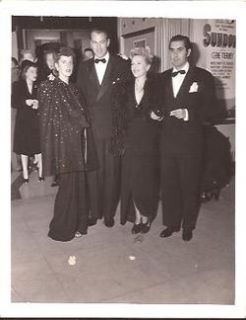 Gary Cooper & Wife Sandra Shaw Tyrone Power & Annabella Candid 1941 