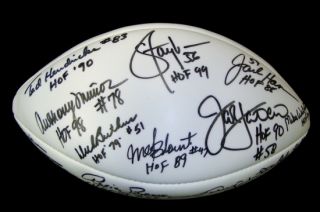 NFL Hall of Fame Signed Football w Johnny Unitas 18 JSA