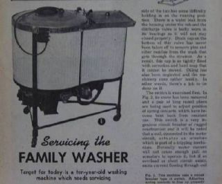   c1940 Easy Spindrier Washing Machine servicing 1949 How To INFO Murray