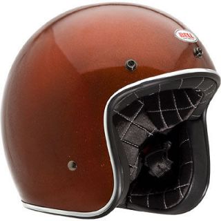   Custom 500 Low Profile Open Face Helmet Orange Flake Adult Large L