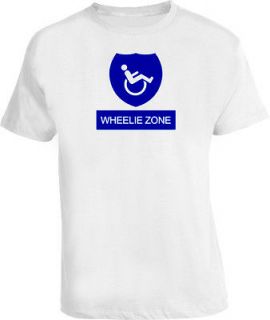 wheelie zone funny wheel chair parody t shirt more options