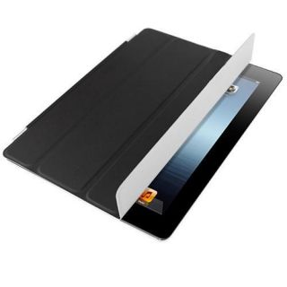   PU Leather Black Slim Smart Cover Stand for Apple iPad 3 iPad 2