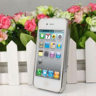 Fashion Leather Pearl Peacock Diamond Case Cover for Apple iPhone 4 4G 