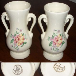 Antique Royal Copley Floral Vase Matching Set