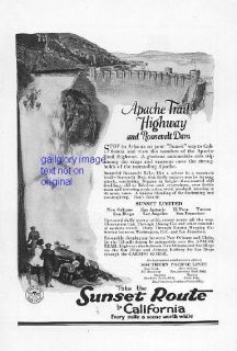   Southern Pacific Lines Vintage Print Ad Apache Trail Highway