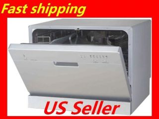   Durable Stainless Steel Portable Countertop Dishwasher Sliver