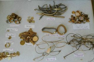 376 Grams Gold Filled Scrap Lot for Recovery 1 10th 12k Eyeglasses 