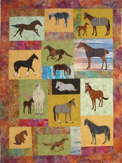 Just Horses 2 Applique Pattern by Debora Konchinsky, Critter Pattern 