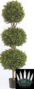 56 Artificial Boxwood Triple Ball Topiary Christmas Tree Holiday 