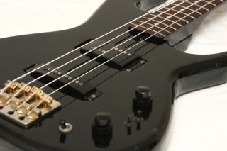 1985 Aria Pro II RSB Deluxe Electric Bass Guitar, All Black, Matsumoku 