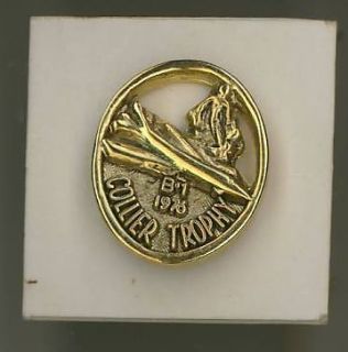 1976 collier trophy b 1 bomber aviation tie tack pin