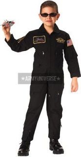 black top gun flight suit coverall kids