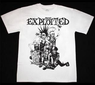 THE EXPLOITED PUNK CREW DISCHARGE THE CASUALTIES NEW WHITE/YELLOW/GREY 