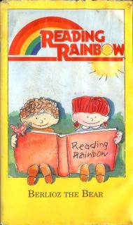   BEAR Reading Rainbow Jan Brett VHS host LeVar Burton PBS kids TV