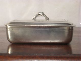 ARTE ITALICA   ITALIAN PEWTER COVERED BUTTER DISH   ***NEW***