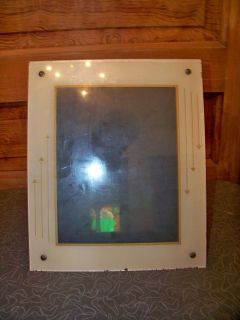 Antique Art Deco Reverse Painted Glass Large Picture Frame